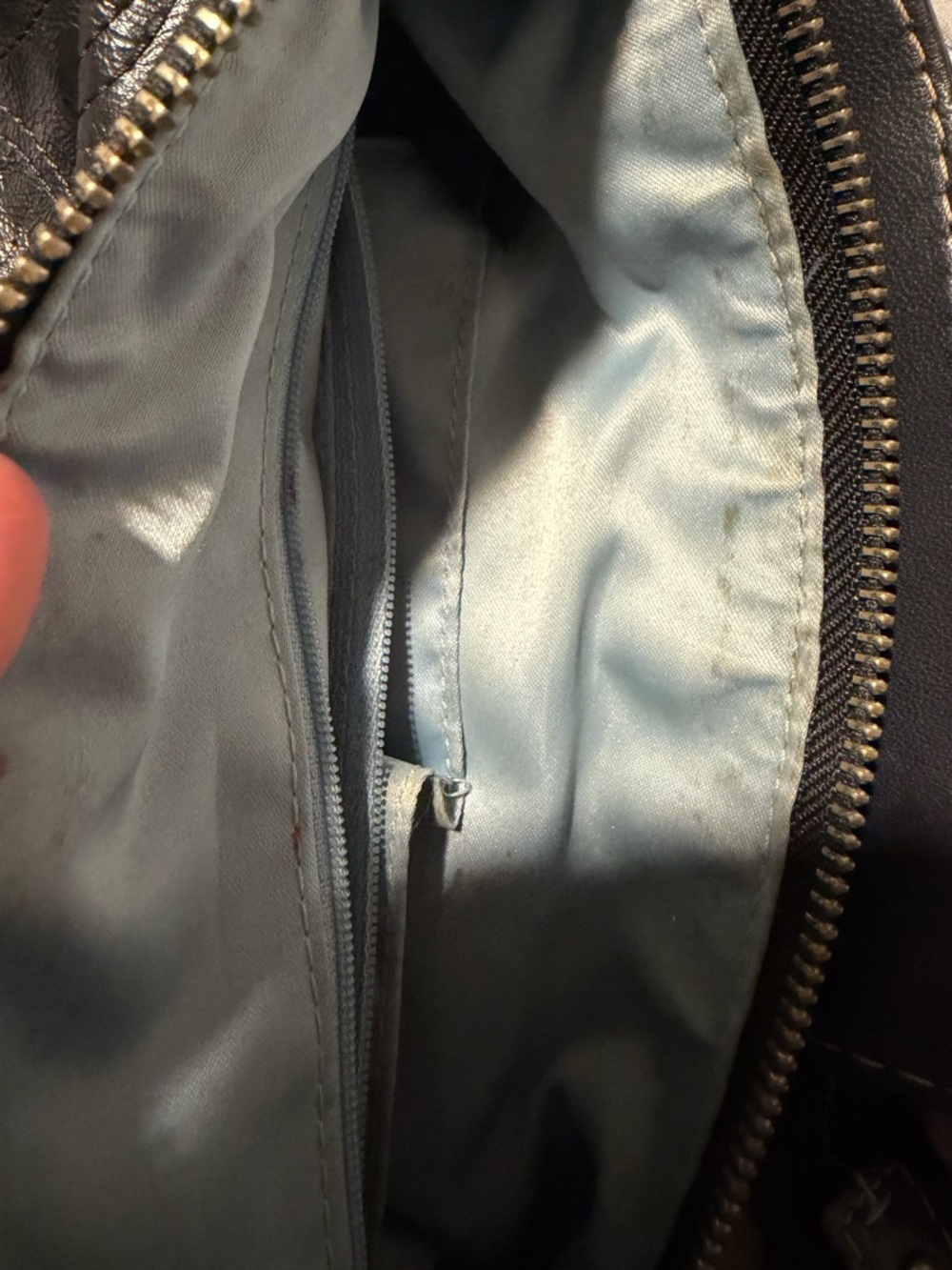 COACH Black Leather Shoulder Bag with Silver Hardware - Picture 8 of 10